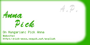 anna pick business card